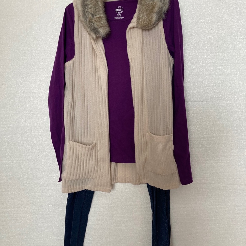 WonderNation girls 14-16 3 piece set $12.00 NWT
